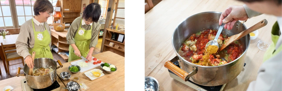Making spice curry